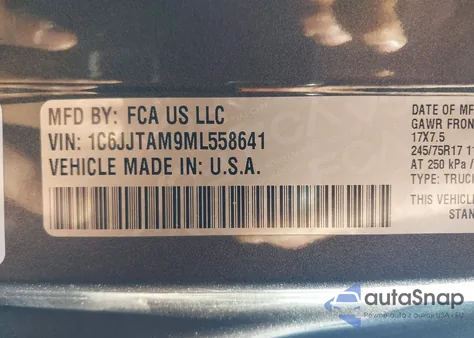 2021 Jeep Gladiator Sport S 4X4 from USA, damaged, VIN 1C6JJTAM9ML558641